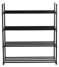 Skohylla Svart 4 hyllpan 65 x 74 cm 